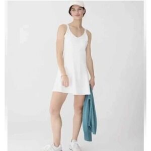 J. Crew Active White‎ Cloudstretch Side Slit Sports Dress Sleeveless Size S